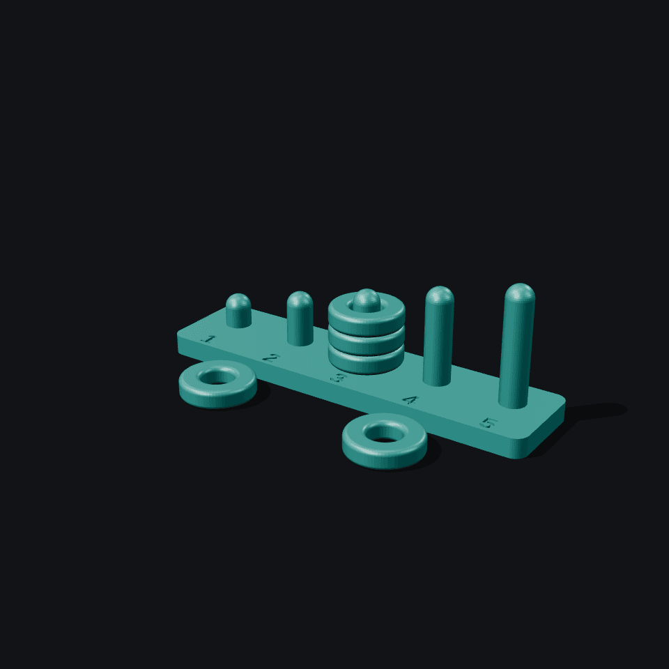 Stack & Count Peg Set — 3D printed, made to order